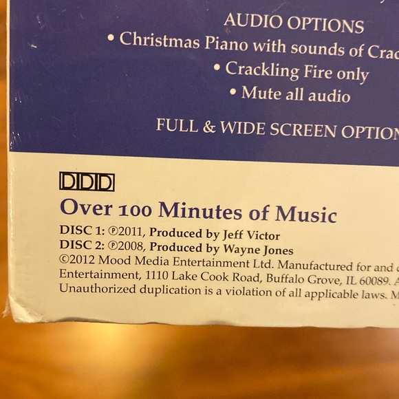 NEW Christmas Piano 2 CD Collection + Fireplace DVD Factory Sealed 100+ Minutes - Picture 6 of 12
